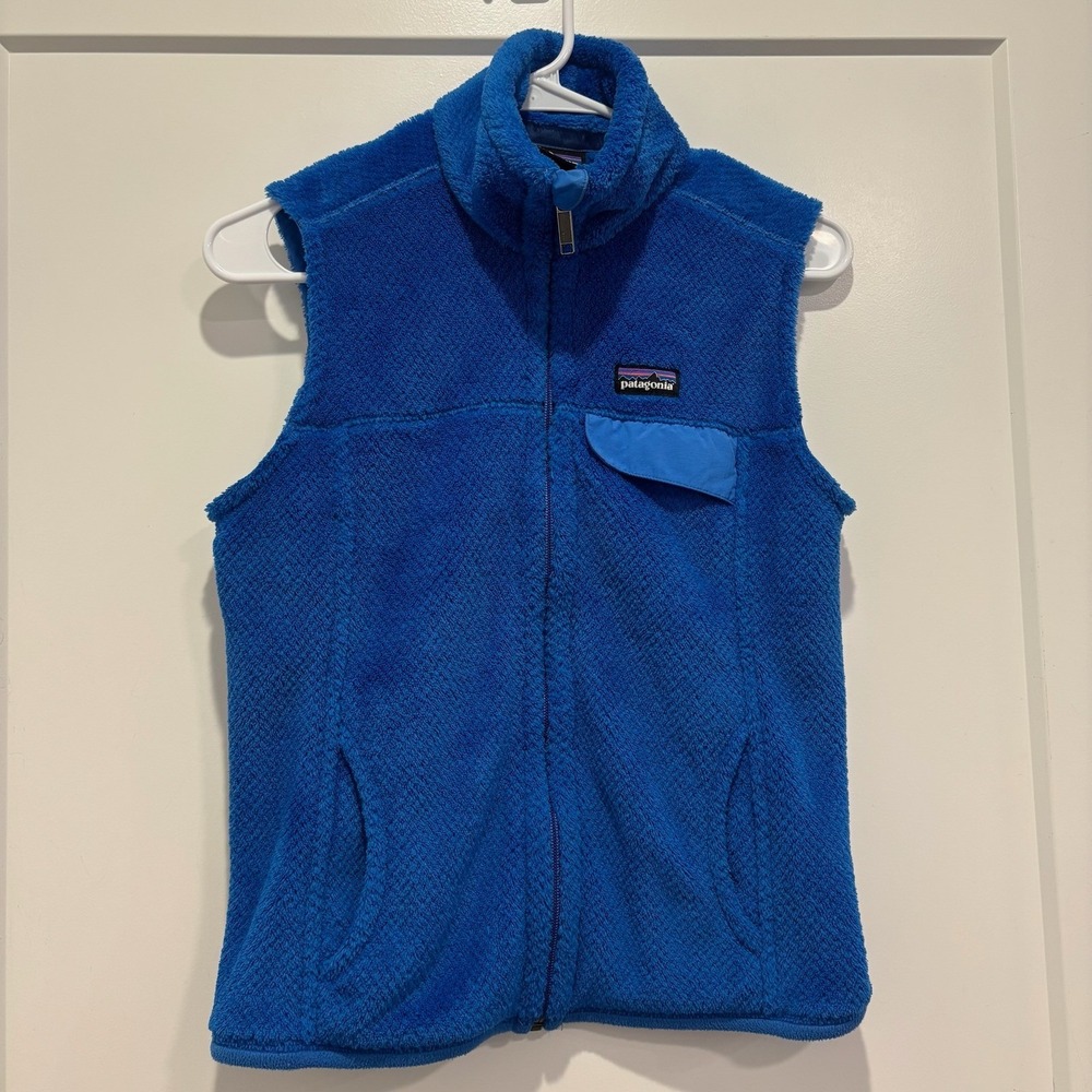 Patagonia Re-Tool Snap-T Fleece Vest Womens Small Blue Full Zip Polartec 25445